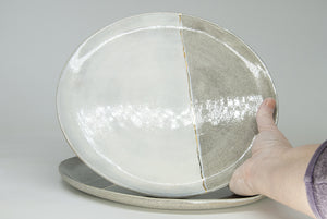 Large DUO Plain White Dinner Plates