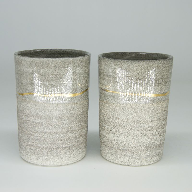 Verres granit Nature  et or- duo