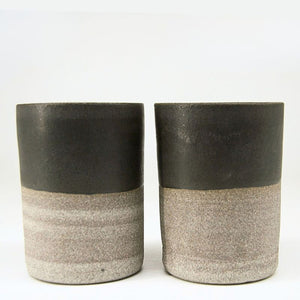 Verres granit noir - duo